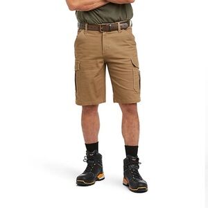 Ariat Rebar Relaxed Made Tough DuraStretch Cargo Shorts Tan Size 34